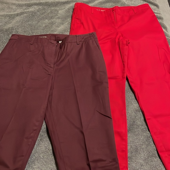 Talbots Women’s Purple Plum Slim Crop Pant NWOT Sz 10. Also have same one in Red - Picture 11 of 11